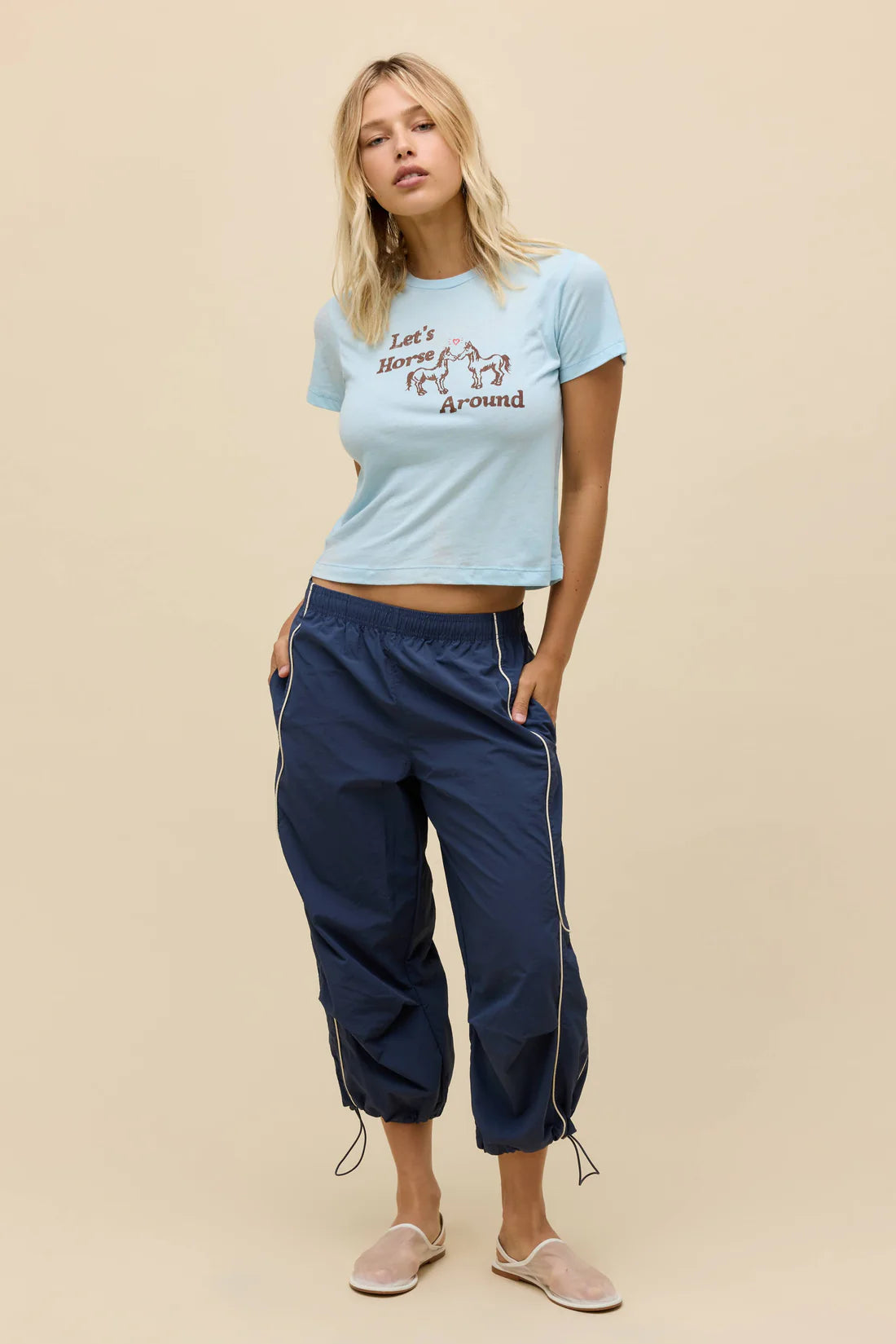 LETS HORSE AROUND BURNOUT VITAGE TEE
