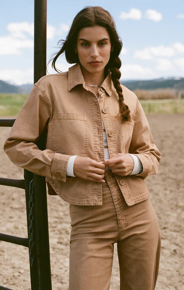 ALL DAY CROPPED WASHED JACKET