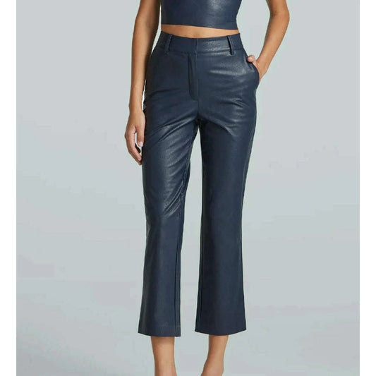FAUX LEATHER 7/8 TROUSER