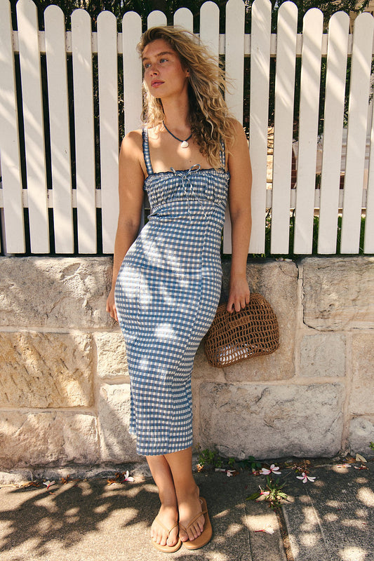 LUCINDA MIDI IN INDIGO COMBO