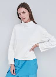CLOUD JERSEY COWL NECK TOP