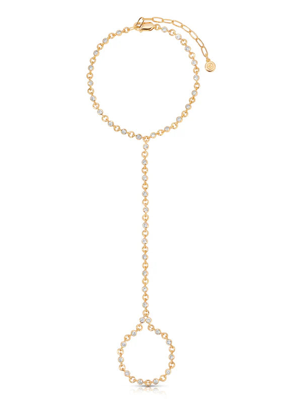 CRYSTAL DOTTED HAND CHAIN
