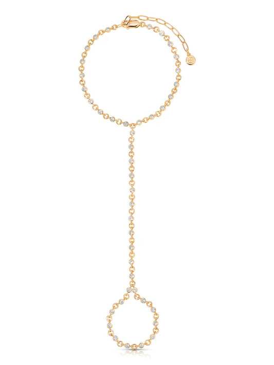 CRYSTAL DOTTED HAND CHAIN