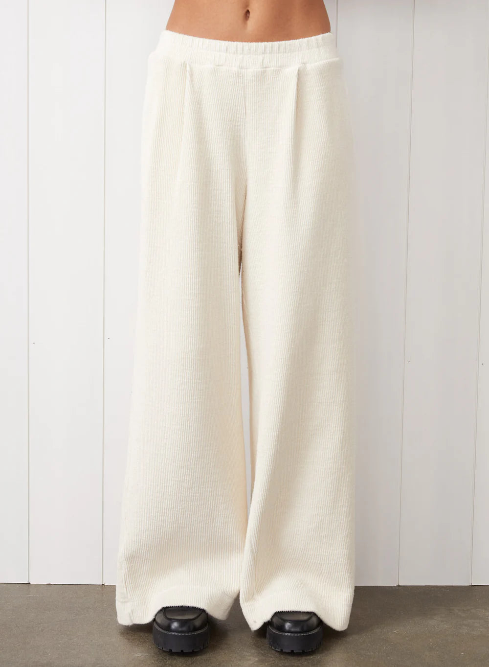 JASPER KNIT CORD WIDE LEG TROUSER