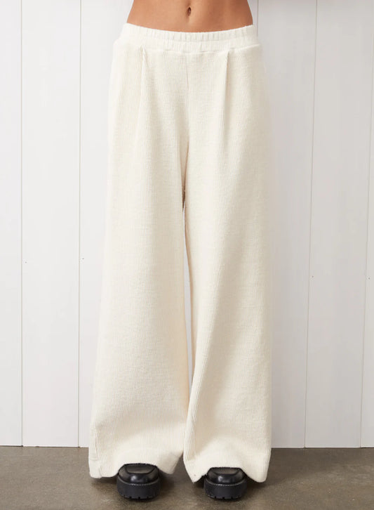 JASPER KNIT CORD WIDE LEG TROUSER