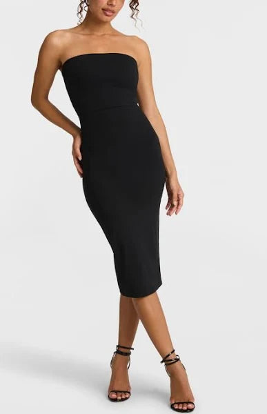 BUTTER LUXE STRAPLESS MIDI DRESS